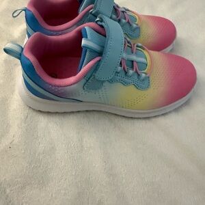 Kids Rainbow Gradient Athletic Sneakers - Pink, Blue & Yellow